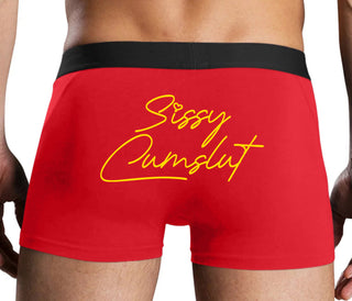 Sissy Cumslut - Red Boxer Brief
