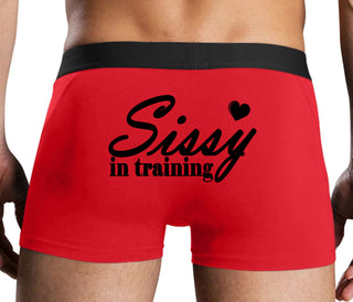 Sissy In Training - Red Boxer Brief