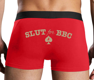 Slut For Big Black Cock - Jack Of Spades - Red Boxer Brief