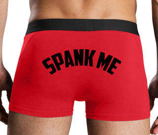 Spank Me - Bold Design - Red Boxer Brief