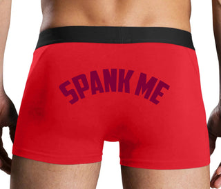 Spank Me - Bold Design - Red Boxer Brief