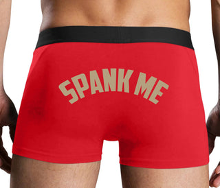 Spank Me - Bold Design - Red Boxer Brief