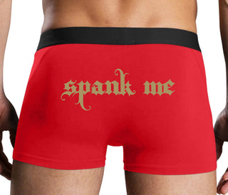 Spank Me - Goth Font - Red Boxer Brief