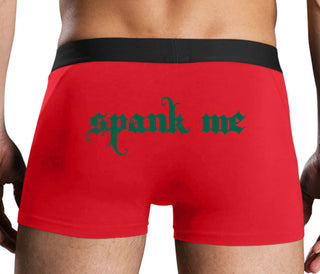 Spank Me - Goth Font - Red Boxer Brief