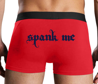 Spank Me - Goth Font - Red Boxer Brief