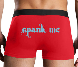 Spank Me - Goth Font - Red Boxer Brief