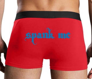 Spank Me - Goth Font - Red Boxer Brief