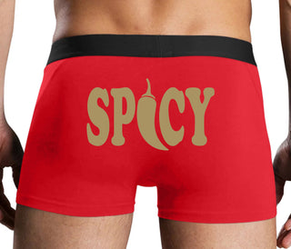 Spicy - Cute Pepper Logo - Red Boxer Brief