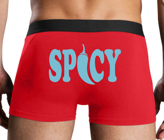 Spicy - Cute Pepper Logo - Red Boxer Brief