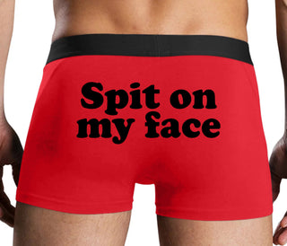 Spit On My Face - Red Boxer Brief