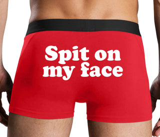 Spit On My Face - Red Boxer Brief