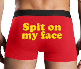 Spit On My Face - Red Boxer Brief