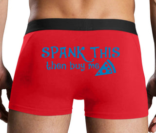 Spank This Ass And Buy Me Pizza - Red Boxer Brief