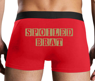 Spoiled Brat - Block Design - Red Boxer Brief