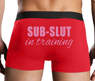 Sub Slut In Training - Red Boxer Brief