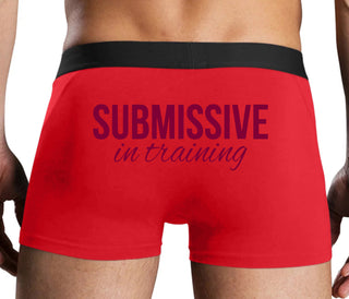 Submissive In Training - Red Boxer Brief