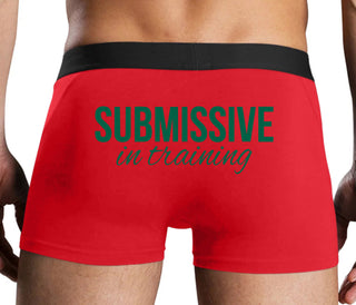 Submissive In Training - Red Boxer Brief