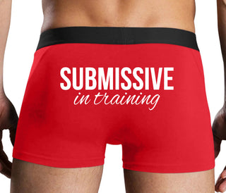 Submissive In Training - Red Boxer Brief