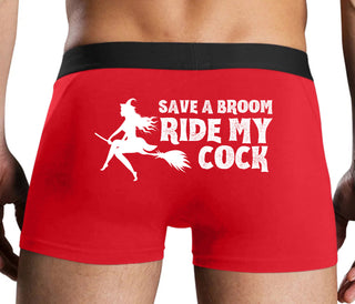 Save A Broom - Ride My Cock - Red Boxer Brief