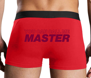 You Can Call Me Master - Red Boxer Brief