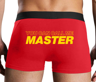 You Can Call Me Master - Red Boxer Brief