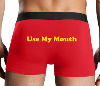 Use My Mouth - Red Boxer Brief