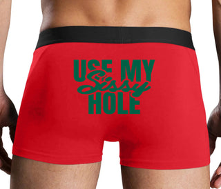 Use My Sissy Hole - Red Boxer Brief