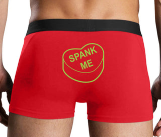 Valentines Day Candy - Spank Me - Red Boxer Brief