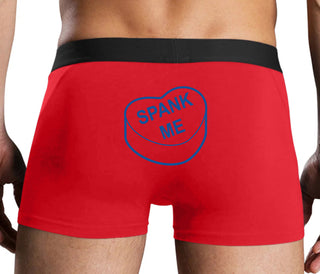 Valentines Day Candy - Spank Me - Red Boxer Brief