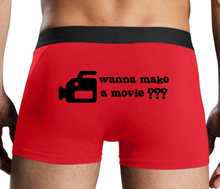 Wanna Make A Movie - Red Boxer Brief