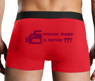 Wanna Make A Movie - Red Boxer Brief