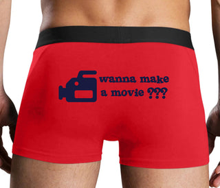 Wanna Make A Movie - Red Boxer Brief