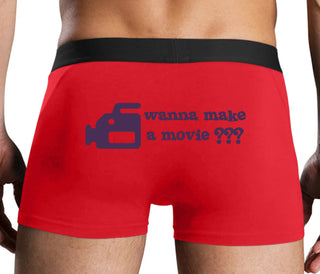 Wanna Make A Movie - Red Boxer Brief