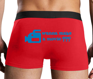 Wanna Make A Movie - Red Boxer Brief