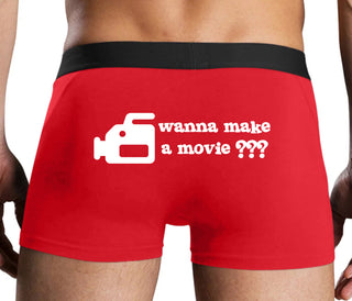 Wanna Make A Movie - Red Boxer Brief