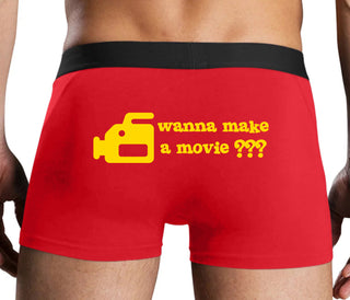 Wanna Make A Movie - Red Boxer Brief