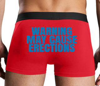 Warning May Cause Erections - Red Boxer Brief