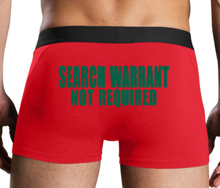 Search Warrant Not Required - Red Boxer Brief