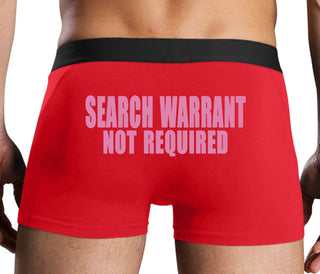 Search Warrant Not Required - Red Boxer Brief