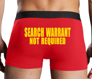 Search Warrant Not Required - Red Boxer Brief