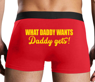 What Daddy Wants Daddy Gets - Red Boxer Brief