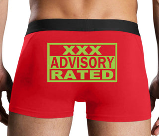 XXX Rated  Advisory Warning - Red Boxer Brief