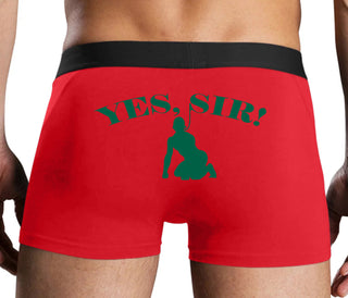 Yes Sir - Submissive Man - Red Boxer Brief