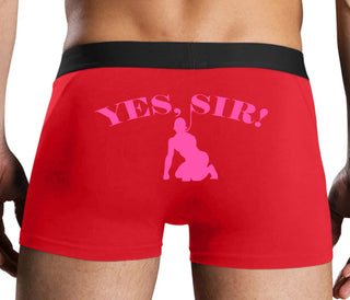 Yes Sir - Submissive Man - Red Boxer Brief