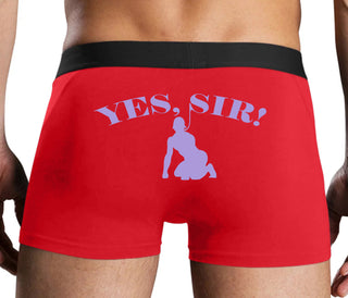 Yes Sir - Submissive Man - Red Boxer Brief