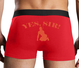 Yes Sir - Submissive Man - Red Boxer Brief