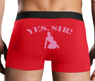 Yes Sir - Submissive Man - Red Boxer Brief