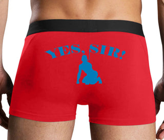 Yes Sir - Submissive Man - Red Boxer Brief