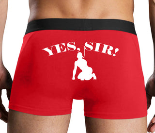 Yes Sir - Submissive Man - Red Boxer Brief