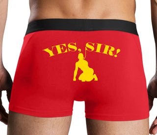 Yes Sir - Submissive Man - Red Boxer Brief